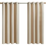 Rideau occultant thermiques, 2 panneaux rideaux courts isolant anti froid et anti bruit � oeillets pour ...