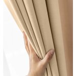 Rideau occultant en velours pais 90 % sur anneaux avec ?illets, beige 140 x 250