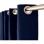 Dock avenue - rideau � oeillets 135x240 audrey 100% coton coloris bleu marine