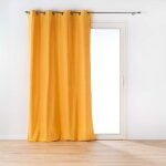 Rideau a oeillets 135 x 260 cm coton recyclé twily jaune Rideau a oeillets 135 x 260 cm coton recyclé twily jaune