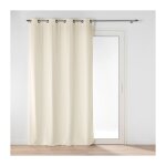 Douceur d'intérieur - rideau a oeillets 135 x 260 cm velours uni novana beige Douceur d'intérieur - rideau a oeillets 135 x 260 cm velours uni novana beige