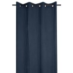 Rideau a oeillets en gaze de coton 140 x 260 cm pop color bleu marine