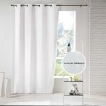 Homemaison - rideau � oeillets icemount thermique uni blanc 140x260 cm