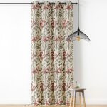 Linder - rideau fleur d'iris poly - coton rouge 140x260 cm Linder - rideau fleur d'iris poly - coton rouge 140x260 cm