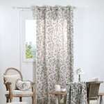 Rideau  oeillets style campagne ecru 140x260 cm