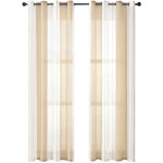 Rideaux opaques pour salon - 2 pi�ces - rideaux thermiques isolants avec oeillets - gris