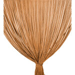 Rideau en perles douces mariel en tissu anti - insectes et anti - bruit - interchangeable - couleur rouille ...