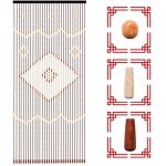 Rideau de porte boh�me en macram� avec perles, 90 x 208 cm, rideau � fils, rideau de perles, rideau d�coratif, ...