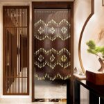Rideau de porte en bois de bambou 90x175cm, diviseur d'espace de salon, rideau d�coratif en bois r�sistant ...