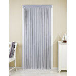 Rideau de porte gris - blanc, rideau de porte interieur, fixation sans perage, facile d'entretien et ...