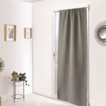 Rideau de porte occultant  reglisse  90x210cm gris clair