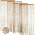 Rideau de porte paillet�, lot de 4, 100 x 200 cm, avec pompons pour s�parer la pi�ce et prot�ger la vie ...
