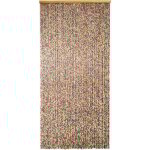 Morel - rideau de porte perles de bois multicolores 90 x 200 cm