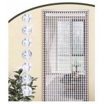 Rideau de porte en perles transparentes 80 x 180 cm