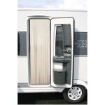 Rideau de porte en similicuir 60 x 200 cm coloris crme - curtina4u