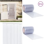 Vidaxl - rideau de porte transparent 300 mmx2, 6 mm 10 m pvc - rideau de porte - rideau pvc - isolation ...