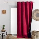 Rideau thermique phonique et semi occultant konfor rouge 140x260 cm Rideau thermique phonique et semi occultant konfor rouge 140x260 cm