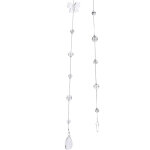 Rideau de s�paration d'entr�e de salon avec pendentif goutte d'eau violet et perles de cristal violettes ...