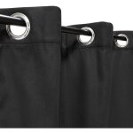 Rideau su�dine thermique doubl� polaire, noir - 140x240cm pr�t a poser atout ciel
