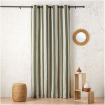 Rideau  sunset  en coton recycl� 145 x 280 cm - 145x280cm - vert kaki