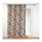 Douceur d'intérieur - rideau tamisant 140 x 260 cm polyester imprimé cabana camel Douceur d'intérieur - rideau tamisant 140 x 260 cm polyester imprimé cabana camel