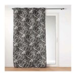 Douceur d'intérieur - rideau tamisant 140 x 260 cm polyester imprimé cabana noir Douceur d'intérieur - rideau tamisant 140 x 260 cm polyester imprimé cabana noir