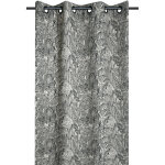 Rideau tamisant motif v�g�tal exotique noir 140x260 cm