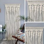 Rideau, tenture murale rideaux en macram� - rideau � la main boho, rideaux de ficelle de porte macram� ...