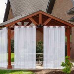 Rideaux de terrasse ext�rieurs, rideaux en tulle imperm�ables avec ?illets pour d�coration de jardin ...