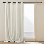 Rideau thermique � ?illets 140 x 260 cm ? velours c�tel� doubl� polaire ? madison naturel
