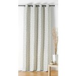 Rideau thermique imprim graphique vert olive 140x240 cm