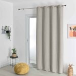 Homemaison - rideau thermique semi - occultant bouclette beige 140x260 cm