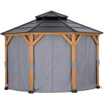 Sunjoy - rideau pour tonnelle en bois de cèdre 395cm x 395cm Sunjoy - rideau pour tonnelle en bois de cèdre 395cm x 395cm