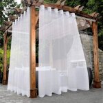 Rideaux transparents d'extrieur pour terrasse, impermables ? 2 panneaux  ?illets, pour salon, chambre, ...