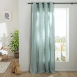 Future home - rideau uni en gaze de coton oeillets � l'unit� 140x300cm vert
