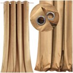 Rideau en velours épais avec ?illets beiges et anneaux occultants, prêt Rideau en velours épais avec ?illets beiges et anneaux occultants, prêt
