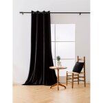 Rideau en velours À ?illets 140x270 noir occultant Rideau en velours À ?illets 140x270 noir occultant