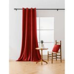 Rideau velours occultant rouge 140x250 avec ?illets Rideau velours occultant rouge 140x250 avec ?illets