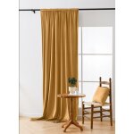 Rideau velours sur ruban 140x270 moutarde occultant