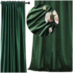 Rideau en velours sur ruban 250x140 épais velours occultant vert prêt à l'emploi Rideau en velours sur ruban 250x140 épais velours occultant vert prêt à l'emploi