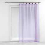Rideau voilage � anneaux 'linka' 140x240cm lilas