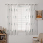Rideau voilage avec beau feuille motif, voilage fenetre design moderne pour chambre lot de 2, rideau ... Rideau voilage avec beau feuille motif, voilage fenetre design moderne pour chambre lot de 2, rideau ...