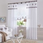 Rideaux voilage blanc en effet lin � ?illets de fen�tre rideau d�coration de maison chambre cuisine 140x262 ...