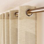 Rideau voilage effet lin  maya  140x240cm miel