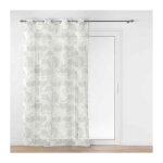 Rideau voilage � ?illets 'ginko' 140x280cm blanc