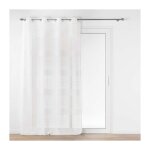 Rideau voilage � ?illets 'janice' 140x240cm blanc