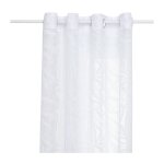 Rideau voilage motifs feuilles lazi 140x240cm blanc Rideau voilage motifs feuilles lazi 140x240cm blanc