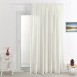 Rideau voilage poly - lin bas plombé naturel 240x240 cm Rideau voilage poly - lin bas plombé naturel 240x240 cm