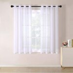 Rideau voilages transparent - en d�grad� � oeillets - pour cuisine salon chambre - 2 panneaux 140175cm ...