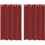 Rideaux en voile avec ?illets 2 pcs rouge bordeaux cfw29738